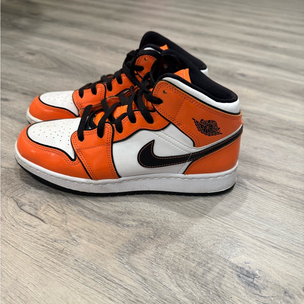 Air Jordan One Nike Orange and White